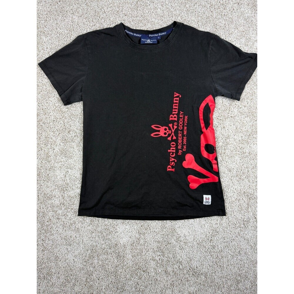 Psycho Bunny Graphic Logo T-Shirt Black Size L